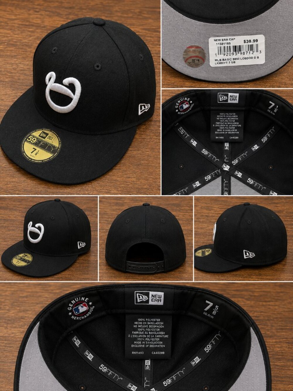 NWT New Era Baltimore Orioles 59FIFTY Fitted Hat Black White